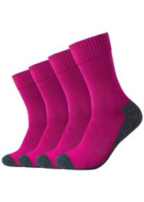 Camano Damen Sportsocken, Gr. 35, rot, Materialmix, uni und meliert, Socken, mit feuchtigkeitsregulierendem Material