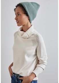 Street One Damen Strickmütze, blau, casual, unifarben, Stoff, Materialmix, Mützen, kuschelig