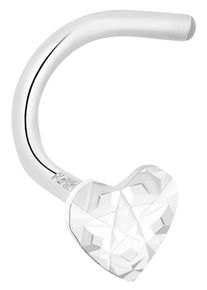 Amor Nasenpiercing "Schmuck Geschenk Piercing Körperschmuck Silber 925 Heart 2032695", silber, Silber 925 (Sterlingsilber), Piercings