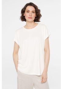 Damen Rundhalsshirt, weiß, casual, Gr. XXL, SENSES.THE LABEL, unifarben, Material: 70% Modal, 30% Polyester, Shirts, mit Necktape