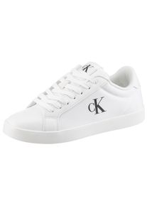 Damen Sneaker "3 CUPSOLE NY WN", Calvin Klein Jeans, Gr. 42, weiß, Polyamid, Lederimitat, unifarben, klassisch, Schuhe, Schnürschuh, Freizeitsneaker,