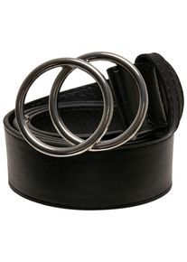 Urban Classics Damen Hüftgürtel "Urban Classics Unisex Ring Buckle Belt", schwarz, Gr. XL, 100% Polyester, Gürtel