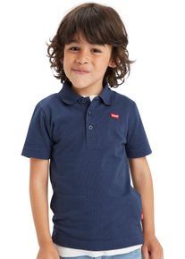 LEVI'S KIDS Jungen Poloshirt "LVB BACK NECK TAPE POLO", blau, casual, Gr. 12, Single Jersey, Obermaterial: 60% Baumwolle, 40% Polyester, Shirts, for
