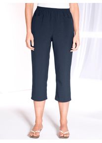 Classic Basics Damen Caprihose, blau, Gr. 56, unifarben, 100% Polyester, Hosen