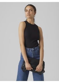 Véro Moda VERO MODA Damen Tanktop "VMLAVENDER SL TOP VMA JRS NOOS", schwarz, Basic, Gr. S, unifarben, Jersey, Rippware, Obermaterial: 95% Baumwolle, 5%