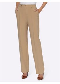 Heine Damen Marlene-Hose, braun, Gr. 40, unifarben, 76% Polyester, 18% Viskose, 6% Elasthan, Hosen