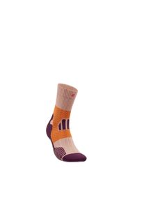 Bauerfeind Herren Kompressionsstrümpfe "Trail Run Mid Cut Socks, Women", Gr. 43, orange, Polyamid, unifarben mit Farbeinsatz, Socken