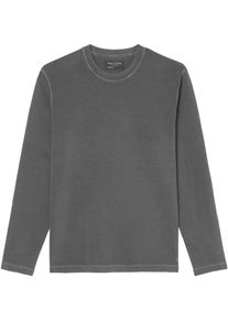 Marc O'Polo MARC O'POLO Herren Langarmshirt "T-shirt, long sleeve, crew neck, embroidery", schwarz, casual, Gr. XXXL, Single Jersey, Obermaterial: 100%