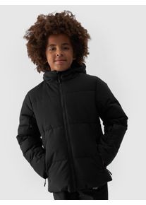 4F Kinder Skijacke, schwarz, sportlich, Gr. 128, unifarben, Steppware, Obermaterial: 100% Polyester. Futter: 100% Polyester. Wattierung: 100%
