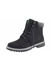 Polarino Damen Schnürboots "Kalmar W", Gr. 40, schwarz, Synthetik, sportlich, Schuhe, Schnürboots, Stiefel mit Blockabsatz
