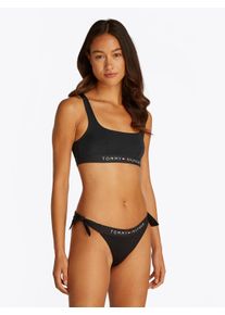 Damen Balconette-Bikini-Top "TH BRALETTE (EXT SIZES)", schwarz, casual, Gr. XS, Tommy Hilfiger Swimwear, unifarben, Polyamid, Bikini-Oberteile, mit