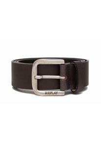 Replay Damen Ledergürtel, schwarz, Gr. 95, Rindsleder, Gürtel