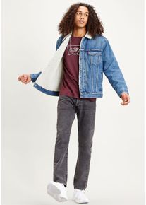Levi's LEVI'S Herren Kurzjacke "SHERPA", blau, casual, Gr. XL, Abriebeffekte, Denim/Jeans, Obermaterial: 100% Baumwolle, Jacken, mit Sherpa Fütterung