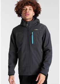 CMP Herren Softshelljacke, grau, sportlich, Gr. 58, Softshell, Obermaterial: 96% Polyester, 4% Elasthan. Innenseite: 100% Polyester, Jacken,
