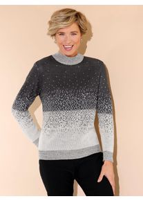 Classic Basics Damen Jacquardpullover "Jacquard-Pullover", beige, Gr. 54, bedruckt, gemustert, mehrfarbig, 100% Polyacryl, Pullover