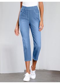 Classic Basics Damen 3/4-Jeans, blau, Gr. 40, unifarben, 81% Baumwolle, 17% Polyester, 2% Elasthan, Jeans