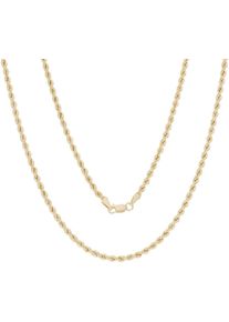 Firetti Damen Collierkettchen "Schmuck Geschenk Gold 585 Kordelkettengliederung 3,0 mm breit", 45, Gelbgold 585, B: 3mm, gold, Gelbgold 585, B:3mm,