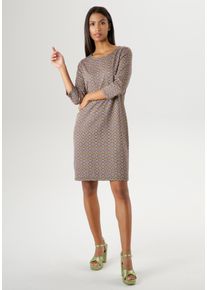 Damen Jerseykleid, bunt, elegant, Gr. 36, Aniston SELECTED, Jacquardmuster, gemustert, Jersey, Sweatware, Obermaterial: 66% Polyester, 31% Viskose,