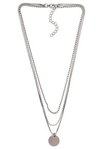 Firetti Damen Kette mit Anhänger "Schmuck Geschenk Layering Kette mit kreisförmigen Anhänger", Metall, L: 45cm, grau, Metall, Halsketten