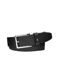 Tommy Hilfiger Damen Ledergürtel "Oliver", schwarz, Gr. 80, unifarben, Leder, Gürtel, mit Kontrast-Schnalle und Logoschlaufe