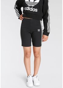 Kinder Leggings "ADICOLOR RADLERHOSE", schwarz-weiß, sportlich, Gr. 164, adidas originals, clean, Obermaterial: 93% Baumwolle, 7% Elasthan, Hosen