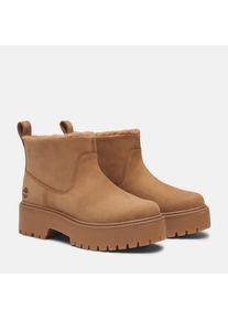 Timberland Damen Chelseaboots "STONE STREETMID WARM LINED BOOT", Gr. 40, braun, Leder, sportlich, Schuhe, Winterstiefel,Winterschuhe,gefüttert