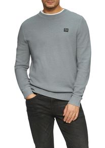 s.Oliver Herren Strickpullover, grau, casual, Gr. S, unifarben, Strick, Obermaterial: 100% Baumwolle, Pullover, Rundhals, in Struktur-Optik