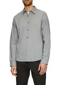 s.Oliver Herren Langarmhemd, blau, casual, Gr. M, unifarben, Obermaterial: 78% Baumwolle, 20% Elasthan, 2% Polyester, Hemden, aus Seersucker