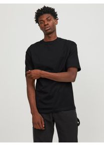 Jack & Jones JACK & JONES Herren Oversize-Shirt "JJEBRADLEY TEE SS O-NECK NOOS", schwarz, modisch, Gr. S, unifarben, Jersey, Obermaterial: 100% Baumwolle, Shirts,