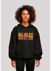 F4NT4STIC Damen Sweatshirt "Ski More Worry Less", schwarz, casual, Gr. XXL, Obermaterial: 100% Baumwolle, Sweatshirts, Premium Qualität