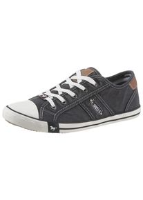 Mustang Shoes Damen Sneaker, Gr. 39, schwarz-weiß, Textil, Lederimitat, sportlich, Schuhe, Freizeitschuh, Halbschuh, Schnürschuh mit Mustang