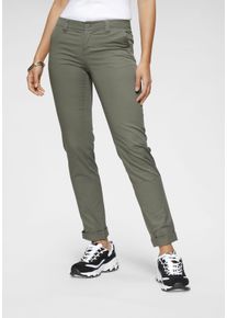 AJC Damen Chinohose, grün, casual, Gr. 42, unifarben, Web, Obermaterial: 97% Baumwolle, 3% Elasthan, Hosen, in lässiger Form mit Pattentaschen