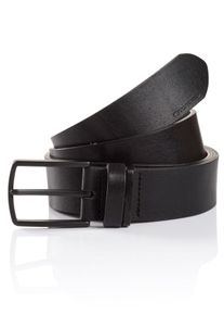 Tom Tailor Damen Ledergürtel "TTHenry", schwarz, klassisch,casual, Gr. 105, unifarben, Rindsleder, Gürtel, mit genarbter Oberfläche
