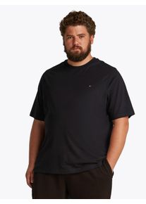 Tommy Hilfiger Big & Tall Herren T-Shirt "BT-ESSENTIAL REG FIT SOLID TEE-B", schwarz, casual, Gr. XXXL, TOMMY HILFIGER BIG & TALL, Single Jersey, Obermaterial: 100% Baumwolle,