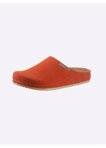 MUBB Damen Hausschuh, Gr. 38, orange, Wolle, sportlich, Schuhe