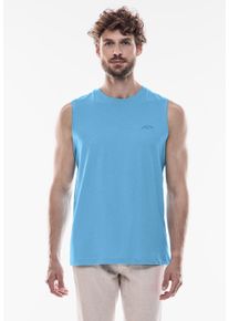 Street One MEN Herren Tanktop, blau, casual, Gr. L, unifarben, Web, 100% Baumwolle, Tops, aus Jersey in Unifarbe