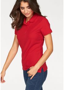 Damen Poloshirt "Lady-Fit Premium Polo", rot, Basic, Gr. L, Fruit of the Loom, unifarben, Piquu00e9, Obermaterial: 100% Baumwolle, Shirts