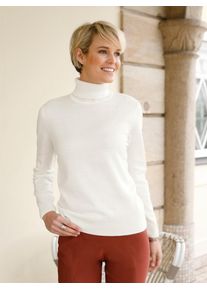 Classic Basics Damen Rollkragenpullover "Rollkragen-Pullover", beige, Gr. 44, unifarben, 100% Polyacryl, Pullover