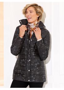 Classic Basics Damen Langjacke, braun, Gr. 42, geblümt, gemustert, mehrfarbig, 100% Polyester, Wattierung:100% Polyester, Jacken