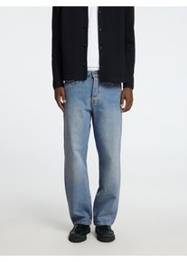 Selected Homme Herren Relax-fit-Jeans "SLH220-LOOSE KOBE 3501 L.B WASH JNS NOOS", blau, modisch, Gr. 31, Abriebeffekte, Denim/Jeans, Obermaterial: