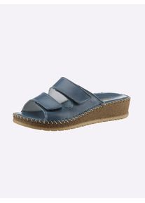 CLASSIC Damen Pantolette, Gr. 41, blau, Glattleder, feminin, Schuhe