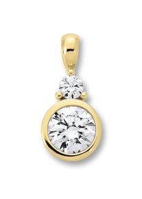 ONE ELEMENT Damen Ketten-Anhänger "Zirkonia Anhänger aus 333 Gelbgold", Damen,mit Zirkonia, Gelbgold 333, gold, Gelbgold 333, Schmuckanhänger, Damen