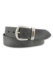 Bernd Götz BERND GÖTZ Damen Ledergürtel, grau, casual,modisch, Gr. 120, unifarben, Leder, Gürtel, mit metallisch gelabeltem Western Branding