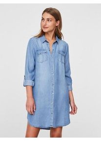 Véro Moda VERO MODA Damen Jeanskleid "VMSILLA", blau, modisch, Gr. XS, Web, Obermaterial: 100% Lyocell (TENCEL), Kleider