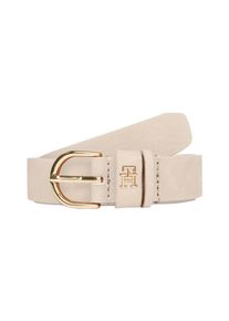 Tommy Hilfiger Damen Ledergürtel "ESSENTIAL EFFORTLESS 2.5 NUBUCK", grün, casual, Gr. 75, unifarben, Rindsleder, Gürtel, Größenverstellbar