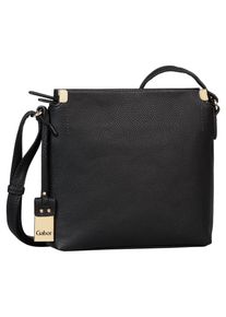 Gabor Damen Umhängetasche "Gela", schwarz, Polyurethan, Polyurethan (PU), clean, gepflegt, unifarben, Taschen, genarbtes Lederimitat mit schmückenden