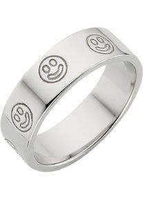 Kangaroos Damen Fingerring "Schmuck Geschenk Silber 925 Damenring Smiley Lächeln Happy, K0063R", 56, Silber 925 (Sterlingsilber), 6mm, silber, Silber