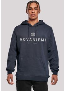 F4NT4STIC Herren Kapuzenpullover "Schneeflocke Winter Lappland", blau, casual, Gr. XXL, Obermaterial: 65% Baumwolle, 35% Polyester, Pullover,