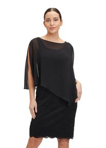 Vera Mont Damen Cocktailkleid "Vera Mont Cocktailkleid mit Spitze", schwarz, festlich, Gr. 48, Obermaterial: 90% Polyamid, 10% Elasthan. Besatz: 100%