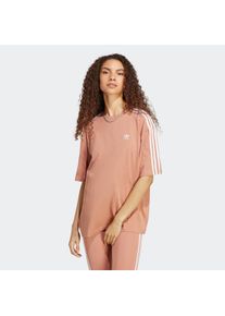 Damen T-Shirt "ADICOLOR CLASSICS OVERSIZED", braun, sportlich, Gr. S, adidas originals, Obermaterial: 100% Baumwolle, Shirts